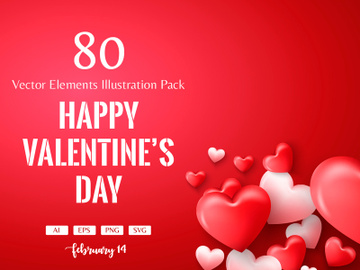 Valentines Day Elements Illustration Pack preview picture