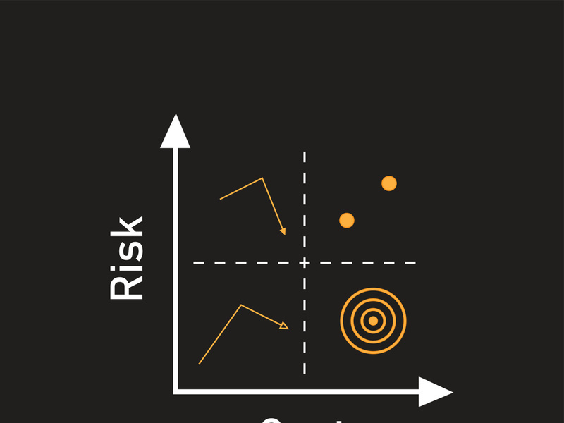 quadrant concept  diagram  logo illustration