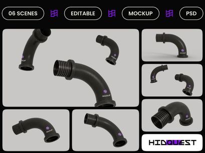 Elbow Pipe Mockup