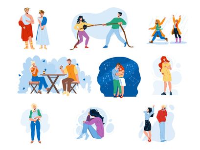 Love couple characters