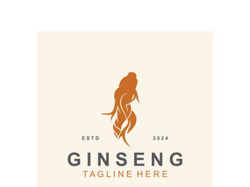 Ginseng logo herbal plant for medicine natural herbal design illustration idea preview picture