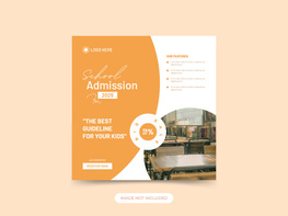 School Admission Social Media Post And Web Banner Template preview picture