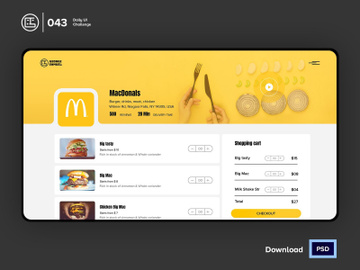 Food Drink Menu | Daily UI challenge - Day 043/100 preview picture