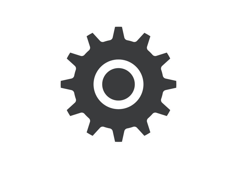 Gear icon logo vector