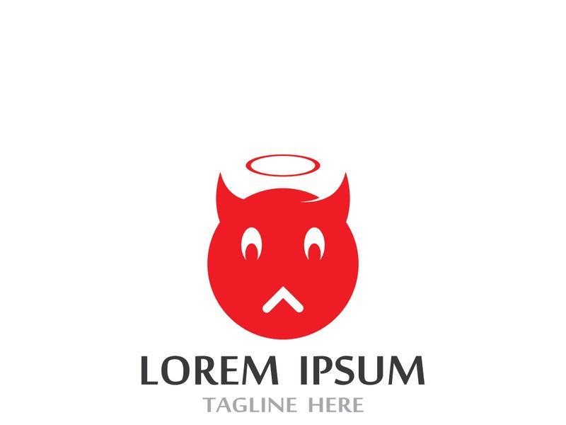 Devil logo design with a modern concept.