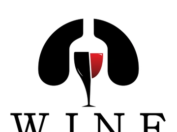 Wine logo with wine glasses and bottles.for night clubs,bars,cafe and wine shops. preview picture