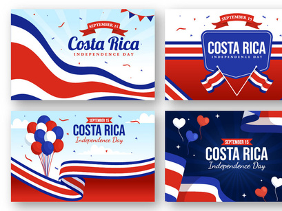 16 Happy Independence Day of Costa Rica Illustration
