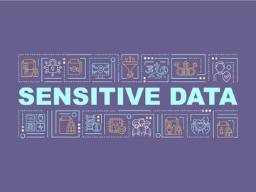Sensitive information word concepts purple banner preview picture