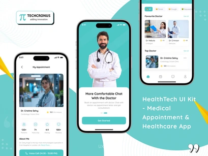 HealthTech UI Kit - Medical Appointment & Healthcare App