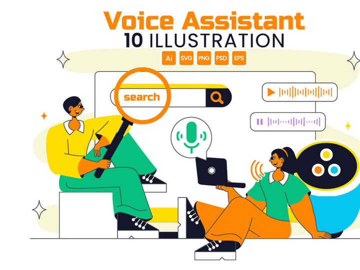 10 Voice Assistant Smart Devices Illustration