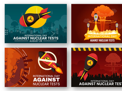 14 Day of Against Nuclear Tests Illustration