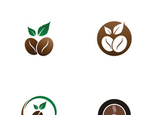 Creative coffee bean logo design.