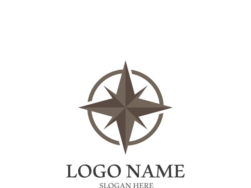 Compass logo template vector icon illustration design