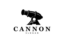 Cannon Logo, Elegant Simple Design Retro Vintage Style
