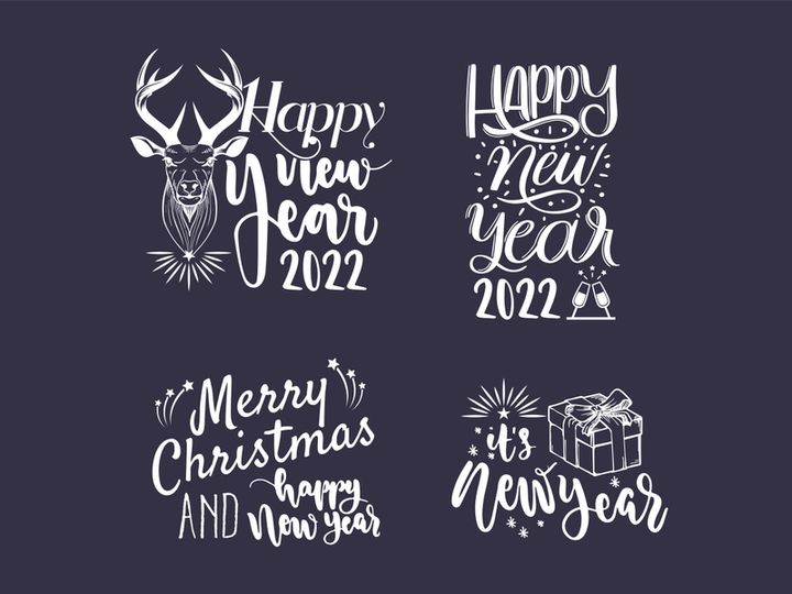 new year christmas holiday typography letter quotes t-shirt