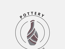 Pottery logo design handmade, creative traditional mug craft sign concept inspiration nature workshop
