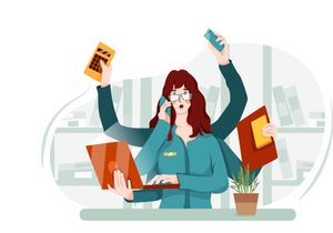 M210_Multitasking Woman Illustrations