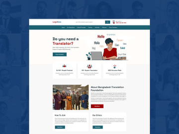 Translator PSD Website Template preview picture