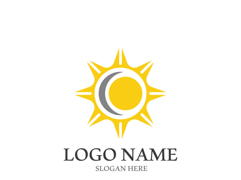 Sun vector illustration icon logo template design