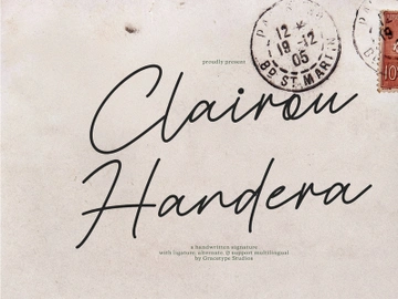 Clairou Handera | Handwritten Script preview picture