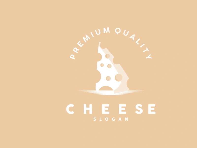 Cheese Logo, Cute Cheese Rustic Retro Vintage Vector Design