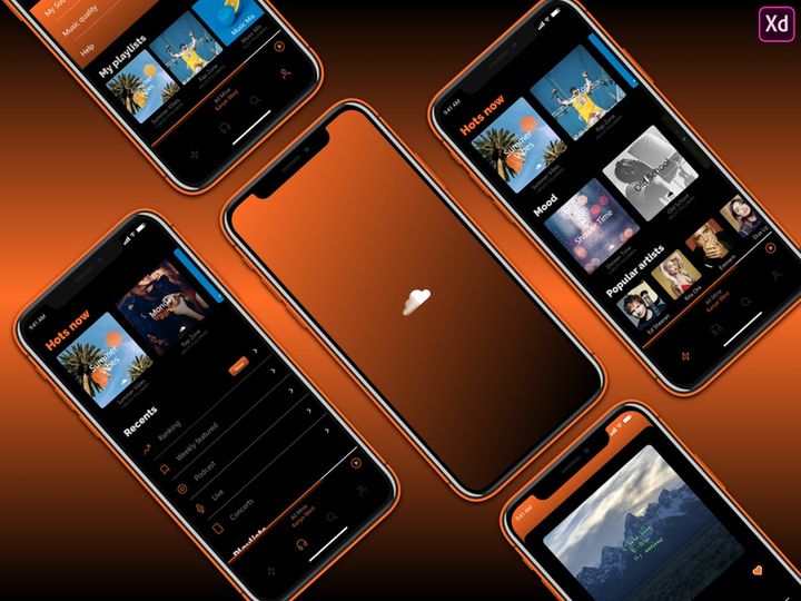 SoundCloud Dark Version - UI Kit