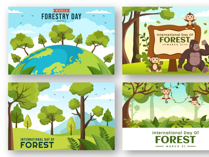 15 World forestry day Illustration