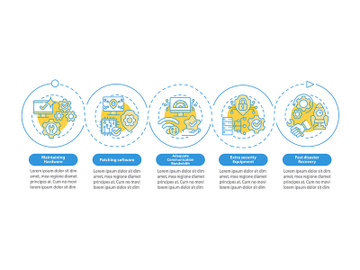 Availability blue circle infographic template preview picture