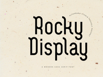 Rocky Display - Modern Sans Serif Font preview picture