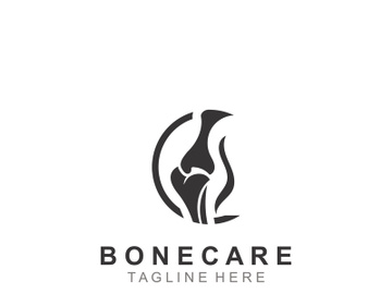 Bone care logo, Minimalist joint bone design Illustration orthopedic template preview picture