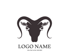 Goat logo template vector icon illustration design