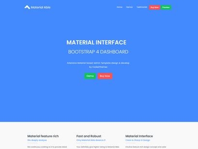 Material Able Bootstrap Admin Template