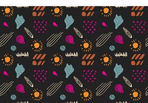 Summer Scandinavian Doodle Pattern