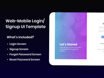 Web-Mobile (Login/Signup) UI Template preview picture