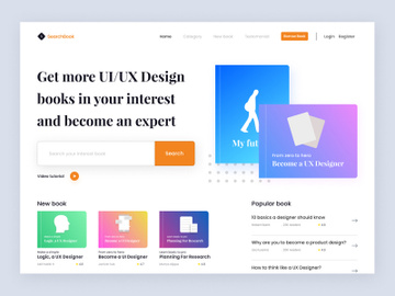 Hero Section to Find UI/UX Design books preview picture