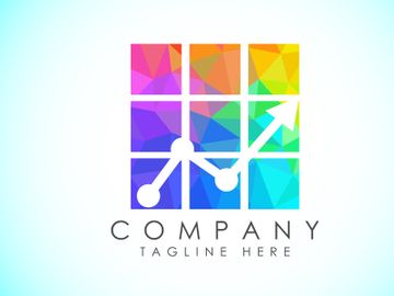 Imagen de vista previa de Finance and accounting logo low poly art style design vector template, Business finance logo