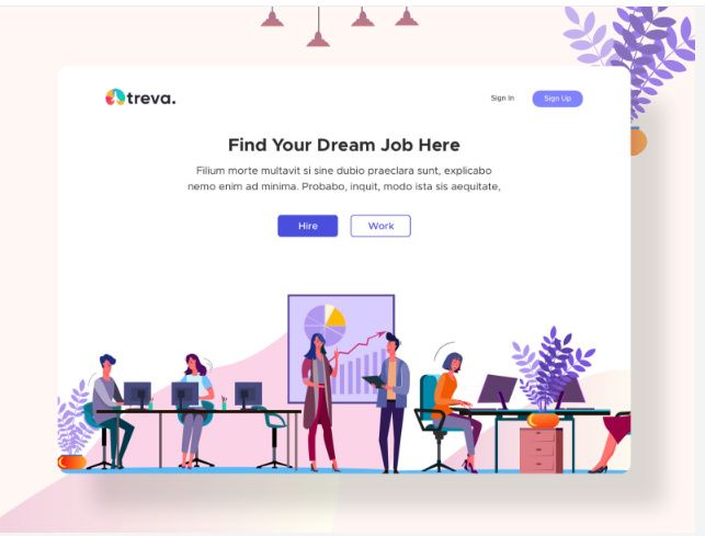 Treva - Job Hiring Platform Exploration (Sketch Freebie)