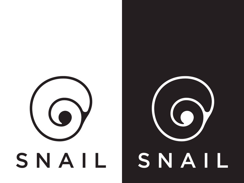 Snail logo design.