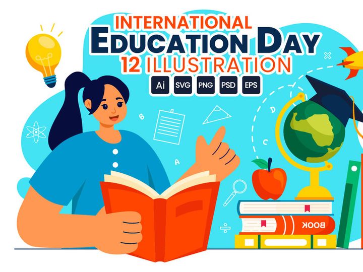 12 International Education Day Illustration