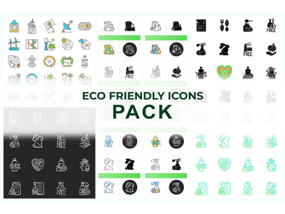 Eco friendly icons bundle
