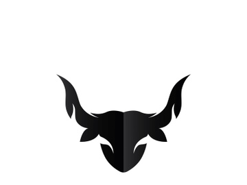 Retro vintage bull head horns logo. preview picture