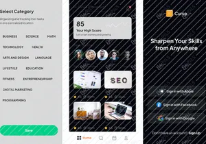 Curso - eCourse Online Mobile App UI Kits