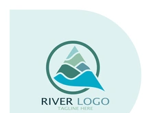 River Logo vector icon illustration design template
