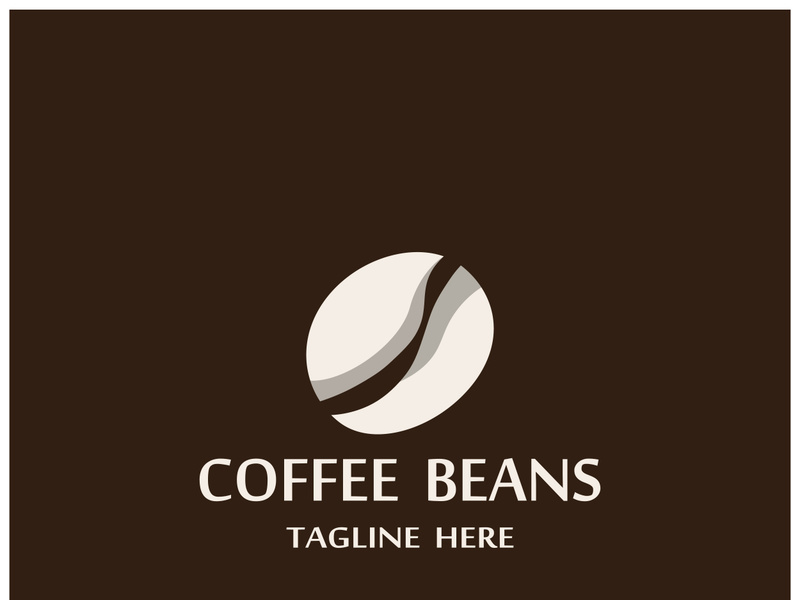 Premium coffee bean logo design.