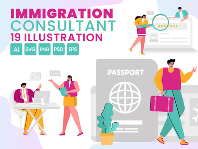 19 Immigration Consultant Illustration