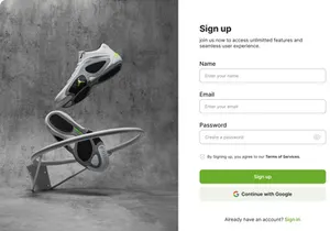 Sign up Page