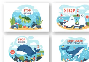 9 Stop Ocean Plastic Pollution Illustration