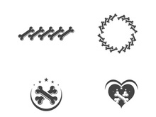 Bone icon design illustration