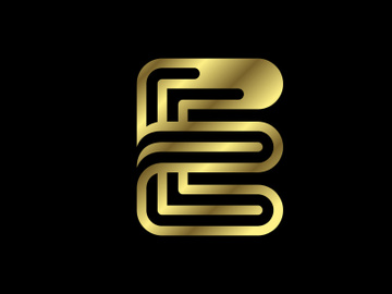 Golden capital letter. Graphic alphabet symbol for logo, Poster, Invitation. vector illustration preview picture