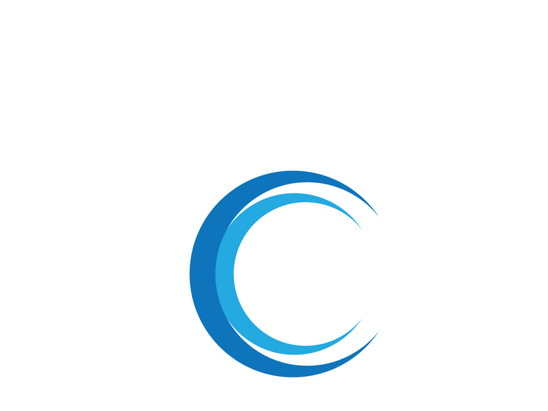C circle Letter Logo Template vector icon design